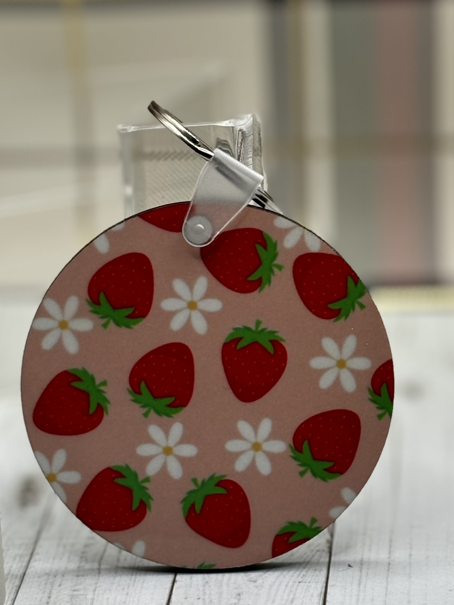 Berry Daisy Delight Keychain