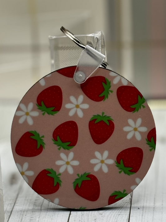 Berry Daisy Delight Keychain